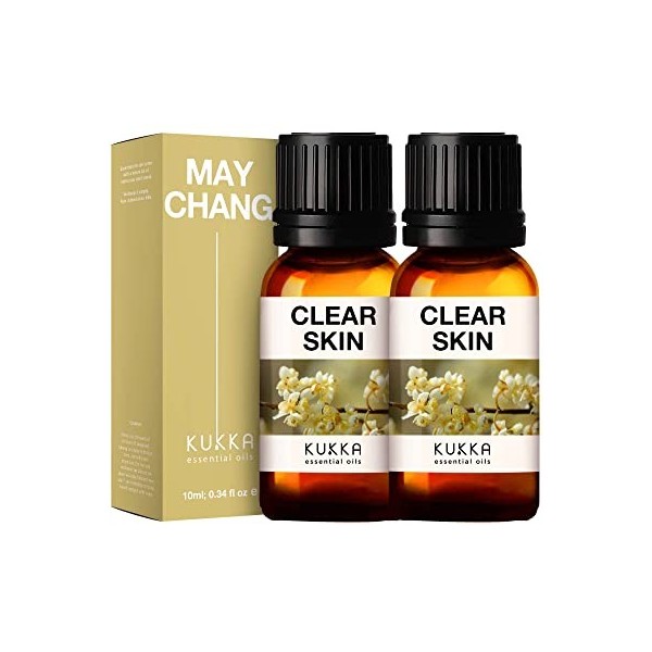 Kukka May Chang Huile Essentielle pour Diffuseur - Arôme Naturel de Qualité Thérapeutique May Chang Huile pour la Peau, Fabri