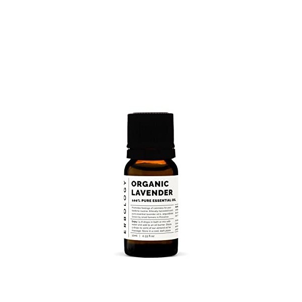 Huile essentielle de lavande pure 100 % bio 10 ml - Relax & Destress - Petit lot - Provenance durable directement de la ferme