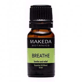 MAKEDA Botanics Breathe, Mélange dhuiles essentielles pures et naturelles deucalyptus, de thym et de menthe poivrée, à util