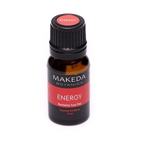 MAKEDA Botanics Energy Huile essentielle 10 ml, tonification dAromathérapie, Huiles Essentielles Énergisantes - 100% Naturel