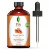 SVA ORGANICS 100% pure pressée à froid huile de graines de papaye vierge/non raffinée pour peau, cheveux, massage 4 oz 118 m