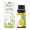 Essences Bulgaria Huile Essentielle dArbre à Thé Bio 15 ml | Melaleuca alternifolia | 100% Pur et Naturel | Non Dilué | Qual