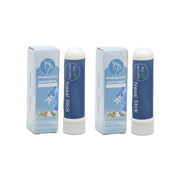 [2-Pack] Refreshing Aromatherapy Nasal Inhalers - Instant Nasal Congestion Relief Soothing & Essential Oil Formula for Body &