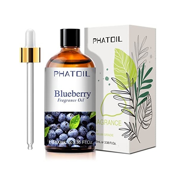 PHATOIL Huile Essentielle Myrtille 100 ml, Huile Essentielle Fruit pour Diffuseur Humidificateur Aromathérapie, Huile Parfumé