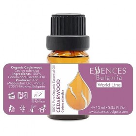 Essences Bulgaria Huile Essentielle de Cèdre Bio 10ml | Cedrus atlantica | 100% Pur et Naturel | Non Dilué | Qualité Thérapeu