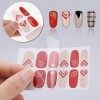 MWOOT 16 Feuilles Nail Art Sticker,Auto-adhésif Autocollants Décalcomanies pour Ongle,Nail Wraps Décorations Manucure pour On