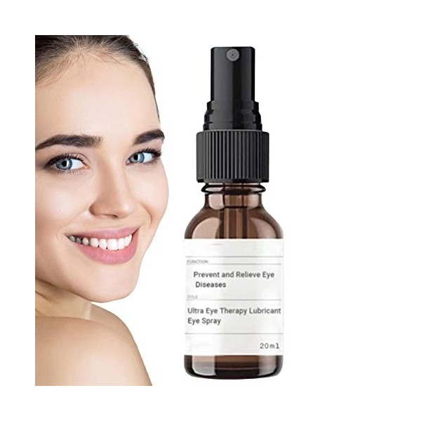 Komsoup Spray de soulagement des Yeux secs, Spray lubrifiant Doux pour Les Yeux, Solution hydratante de Brume de soulagement 