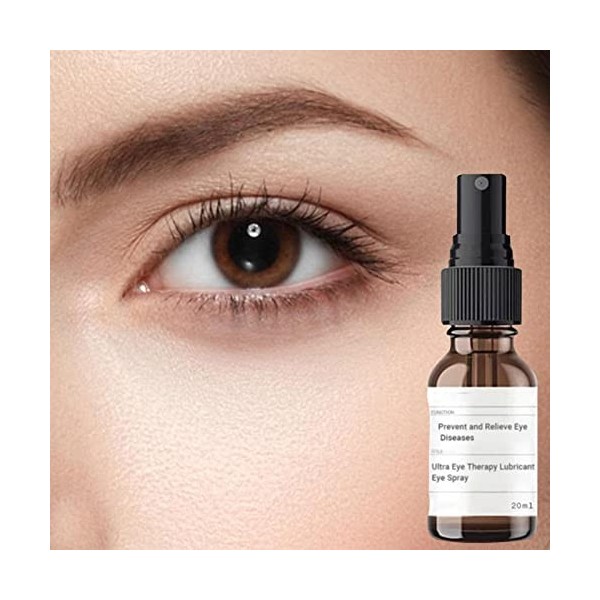 Komsoup Spray de soulagement des Yeux secs, Spray lubrifiant Doux pour Les Yeux, Solution hydratante de Brume de soulagement 