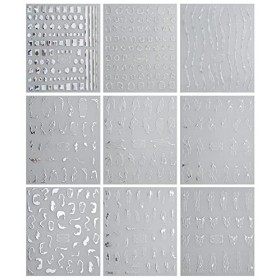 JMEOWIO Marbre Ligne Stickers Ongles Nail Art 9 Feuilles Autocollants Ongles Autoadhésif Deco Ongle Nail Art Design Manucure