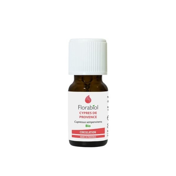 FLORABIOL - Huile essentielle bio de Cyprès de Provence - Soulage les jambes lourdes, lutte contre le retour veineux difficil