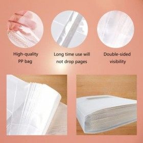 Hoinco Lot de 2 livres de rangement pour autocollants pour nail art 80 emplacements pour album photo facile pour la présentat