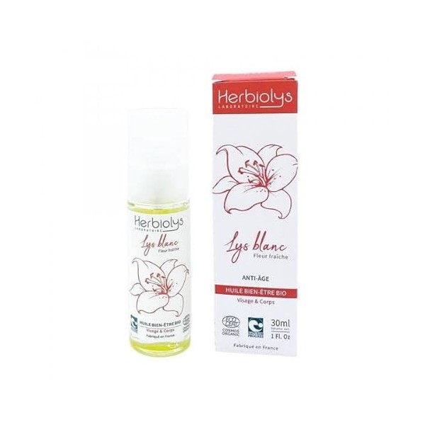 Huile Bien-Être Lys Blanc Bio | Flacon 30 ml | Herbiolys