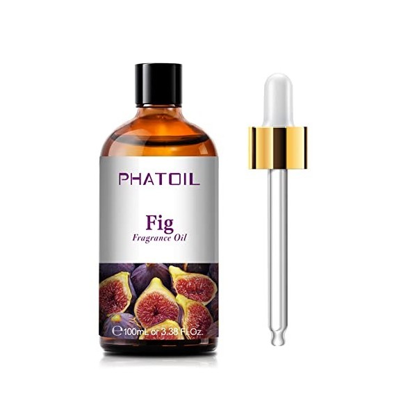 PHATOIL Huile Essentielle Figue 100 ml, Huile Essentielle Fruit pour Diffuseur Humidificateur Aromathérapie, Huile Parfumée F