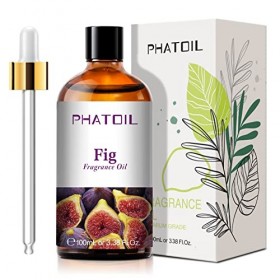 PHATOIL Huile Essentielle Figue 100 ml, Huile Essentielle Fruit pour Diffuseur Humidificateur Aromathérapie, Huile Parfumée F