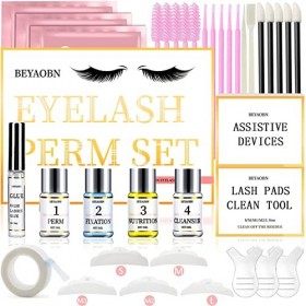 BEYAOBN Kit de Lifting des Cils, Eyelash Perm Kit,Rehaussement Cils Kit,Professionnel Semi-Permanent Curling,Perming Wave Kit