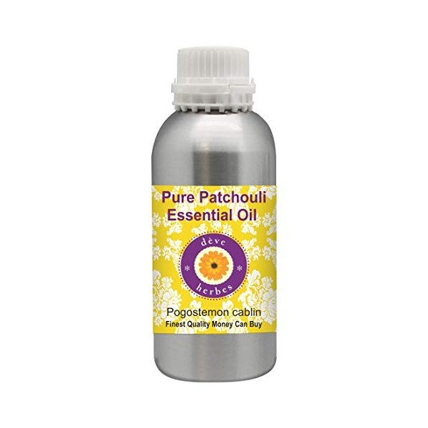 Huile essentielle de patchouli pure Deve Herbes Pogostemon cablin 100% naturelle, de qualité thérapeutique, distillée à la 