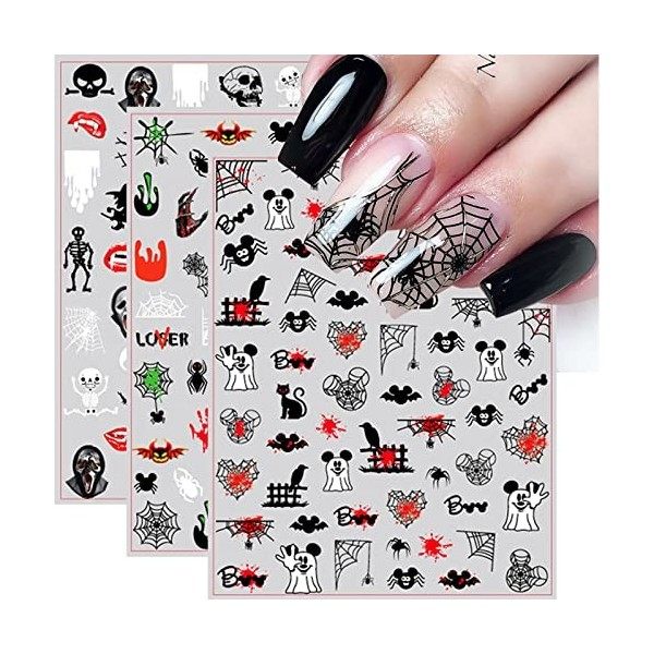 JMEOWIO Mauvais Oeil Stickers Ongles Nail Art 7 Feuilles Autocollants Ongles Autoadhésif Deco Ongle Nail Art Design Manucure…