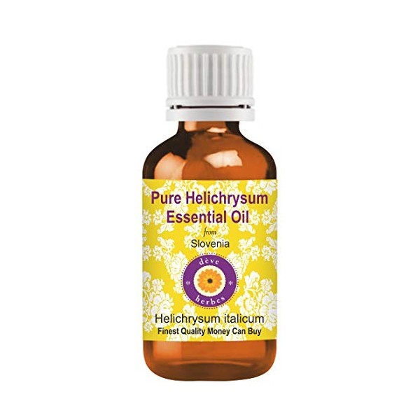 Huile essentielle pure de Helichrysum Deve Herbes Helichrysum italicum 100% naturelle, de qualité thérapeutique, distillée 