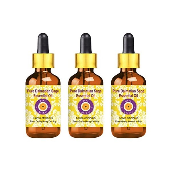 Deve Herbs Huile essentielle pure de sauge dalmate Salvia officinalsa Distillation à la vapeur de qualité thérapeutique nat