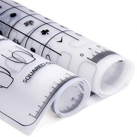 Noverlife Lot de 2 tapis dentraînement pour nail art, plaques de stamping en silicone, tapis de manucure pour vernis à ongle