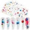 Lot de 18 stickers pour ongles en acrylique Motif papillons