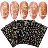 JMEOWIO Noel Stickers Ongles Nail Art 9 Feuilles Autocollants Ongles Autoadhésif Deco Ongle Nail Art Design Manucure