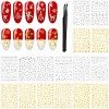 MELLIEX 16 Feuilles Stickers Ongles Noël, 3D Laser Nail Art Autocollants pour Noël Ongles Autocollants Noël avec Pince à Épil