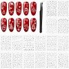 MELLIEX 16 Feuilles Stickers Ongles Noël, 3D Laser Nail Art Autocollants pour Noël Ongles Autocollants Noël avec Pince à Épil