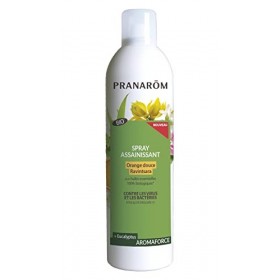 PRANARÔM - Aromaforce - Spray Assainissant Aux Huiles Essentielles Bio - Orange Douce Et Ravintsara - Assainit Et Purifie LA