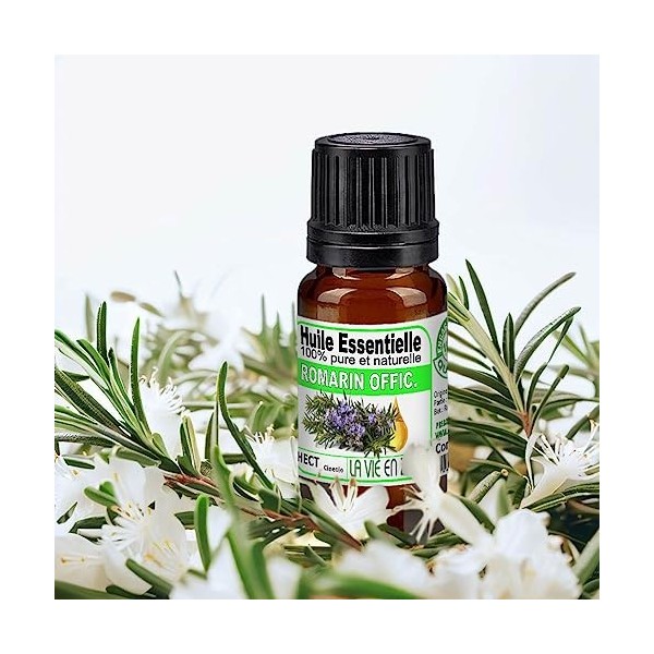 La vie en zen - Huile essentielle de ROMARIN OFFICINALIS A CINEOLE 10 ml pure et naturelle | 100% HECT Haute qualité