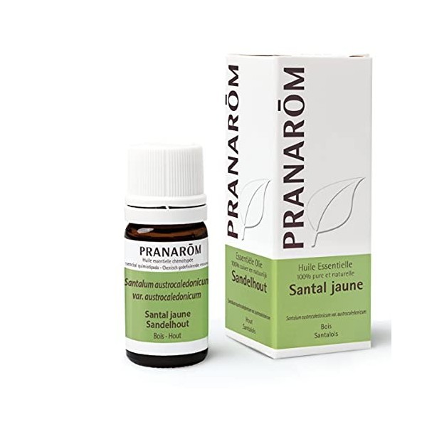 Pranarôm Huile Essentielle Santal Jaune Santalum austrocaledonicum var. austrocaledonicum Bois HECT 5 ml