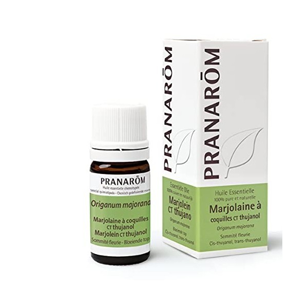 Pranarôm |Huile Essentielle Marjolaine à Coquilles CT Thujanol|Origanum majorana | Sommité Fleurie | HECT|5 ml