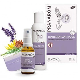 Pranarôm | Aromapoux | Traitement anti-poux 2 en 1 : Traite et lave | Aux Huiles Essentielles Pures et Naturelles