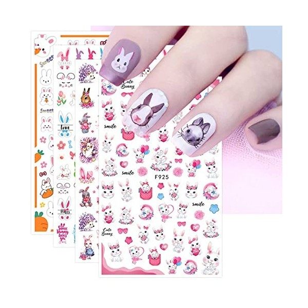 JMEOWIO Océan Été Stickers Ongles Nail Art 9 Feuilles Autocollants Ongles Autoadhésif Deco Ongle Nail Art Design Manucure