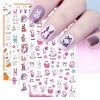 JMEOWIO Océan Été Stickers Ongles Nail Art 9 Feuilles Autocollants Ongles Autoadhésif Deco Ongle Nail Art Design Manucure