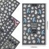 MWOOT 5D Fleurs Nail Stickers Ongles, Auto-Adhésif Autocollant Dart Dongle avec Stéréoscopique Gaufré Dentelle Ongle Désign