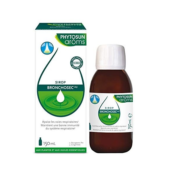 Phytosun Arôms - Sirop Bronchosec 1 , 2 , 3 aux Plantes et aux Huiles Essentielles - 150 ml