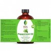 SVA ORGANICS Huile essentielle de menthe poivrée biologique 113,4 g USDA 100% pure de qualité thérapeutique naturelle avec co