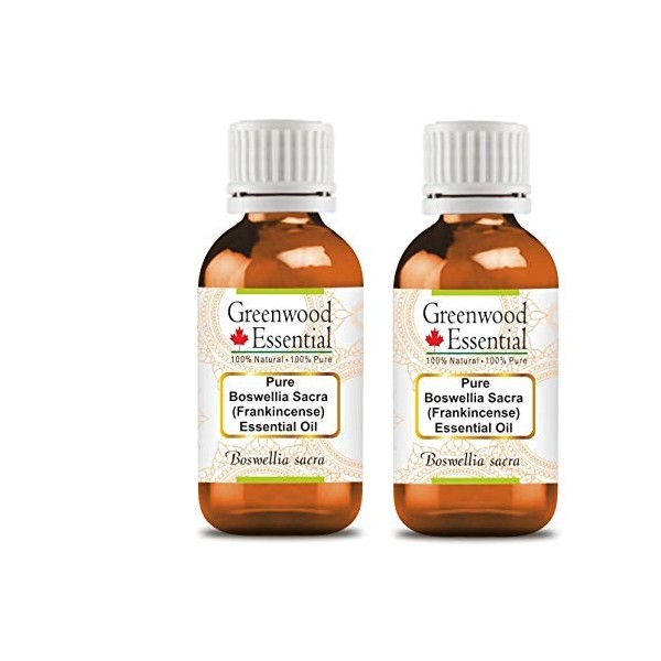 Greenwood Essential Pur Boswellia Sacra Encens Huile Essentielle Boswellia sacra 100% Naturelle de Qualité Thérapeutique 