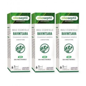 OLIOSEPTIL - Huile essentielle de Ravintsara - 100% Pure et naturelle - BIO - HEBBD biochimiquement et botaniquement définie