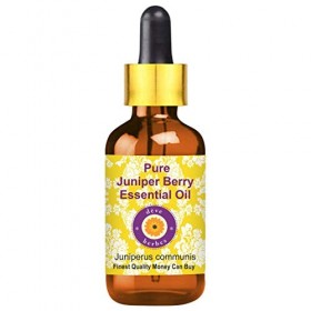 Huile essentielle pure de baies de genévrier Deve Herbes Juniperus communis avec compte-gouttes en verre 100% naturel de qu