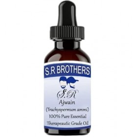 S.R Brothers Ajwain Trachyspermum ammi Pure & Natural Therapeutic Grade Essential Oils 15ml PLASTIC With Dropper