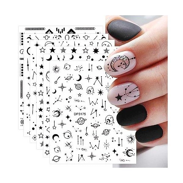 JMEOWIO Ramadan Stickers Ongles Nail Art 8 Feuilles Autocollants Ongles Autoadhésif Deco Ongle Nail Art Design Manucure