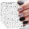 JMEOWIO Ramadan Stickers Ongles Nail Art 8 Feuilles Autocollants Ongles Autoadhésif Deco Ongle Nail Art Design Manucure