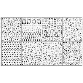 JMEOWIO Ramadan Stickers Ongles Nail Art 8 Feuilles Autocollants Ongles Autoadhésif Deco Ongle Nail Art Design Manucure