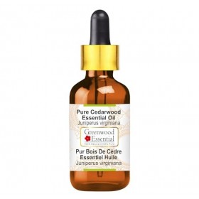 Greenwood Essential Pur Bois de cèdre Huile Essentielle Juniperus virginiana 100% Naturelle de Qualité Thérapeutique Distil