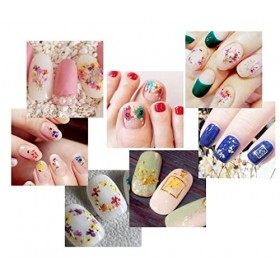 xichen® 36&nbsp;Starry Plus 36&nbsp;Cinq Fleurs Fleur 3D Avec 3D Nail Stickers Fournitures fleurs séchées 2&nbsp;* * * * * * * * 12&nbsp;couleurs