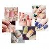 xichen® 36 Starry Plus 36 Cinq Fleurs Fleur 3D Avec 3D Nail Stickers Fournitures fleurs séchées 2 * * * * * * * * 12 couleurs