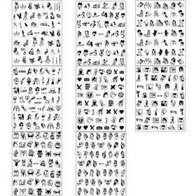 Dornail Stickers pour ongles sexy pour fille 3D abstraits pour femmes - Pour le visage - Pour nail art