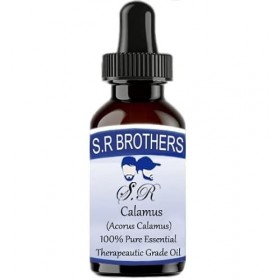 S.R Brothers Calamus Acorus calamus Pure & Natural Therapeutic Grade Essential Oils 50ml PLASTIC With Dropper